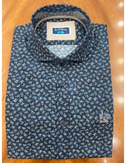 CAMISA AZUL MARINO ESTAMPADA- LA VESPITA